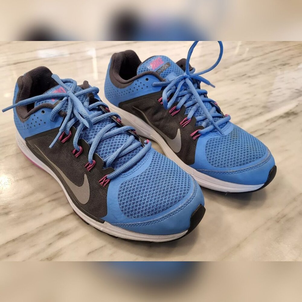 Nike Zoom Elite 6 Women's Size 12 Blue Black Sneakers Shoes 554728-400